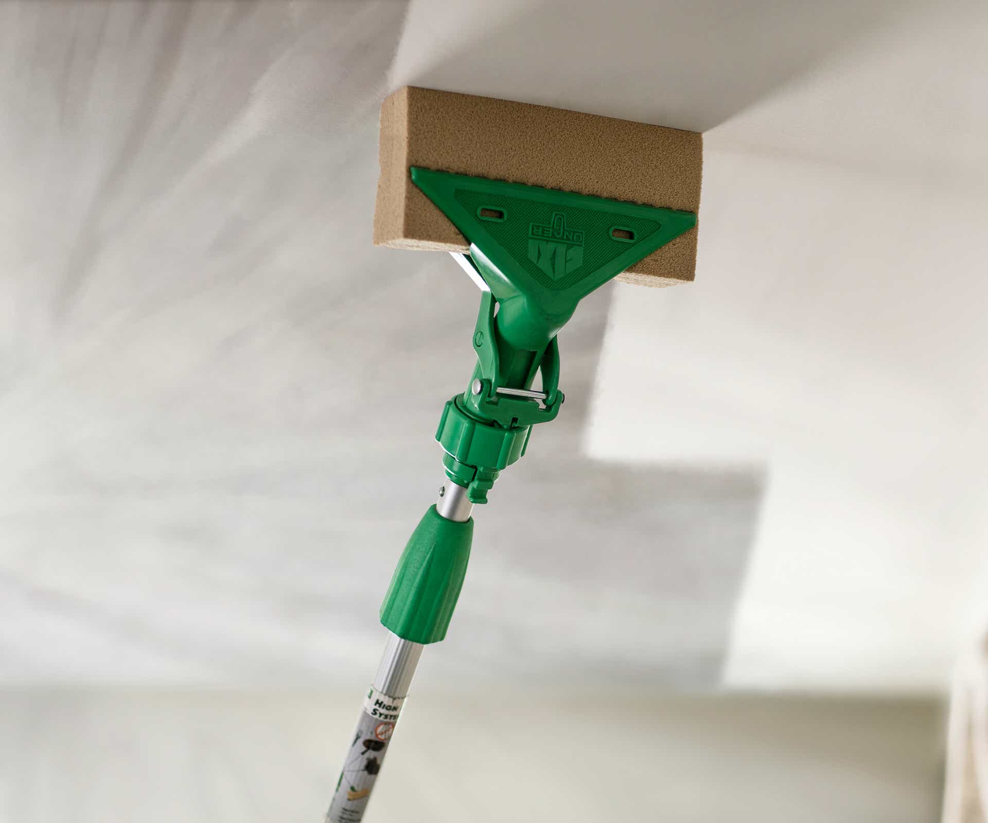 Mop being used to clean ceilings

SERV1444 Three Year usage. Limited to Internal use at corporate on digital, social and website, with three yea print usage beginning 10/1/2021